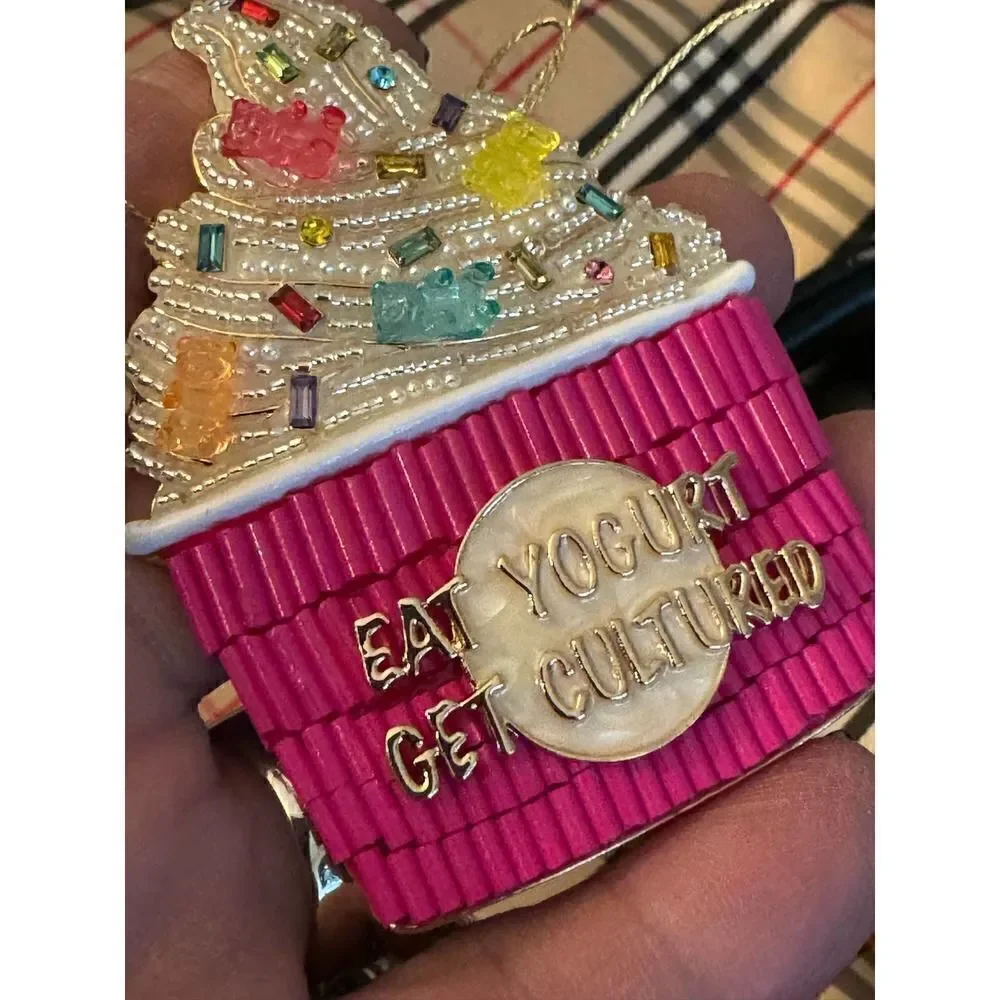 Baublebar  bag charm/keychain ornament fro yo pink berry